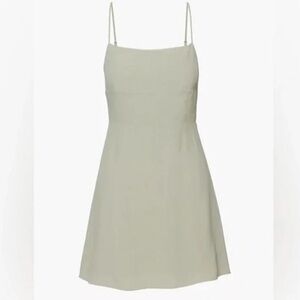 Aritzia Light Green Jackson Mini Dress in Dry Basil